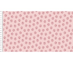 Baumwolle - Pfoten rosa